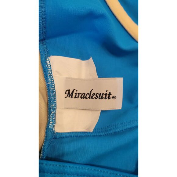 Miraclesuit Vibrant Blue One Piece Swimsuit with Flattering Ruching - Picture 3 of 3